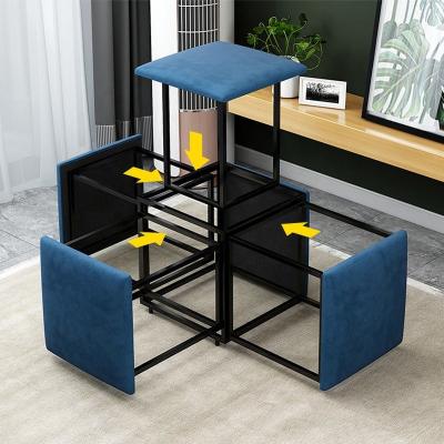 China Stackable Foldable To Store Multifunctional Change Shoes Home Sofa Cube Stool Low Stool Bench Combination Rubik for sale