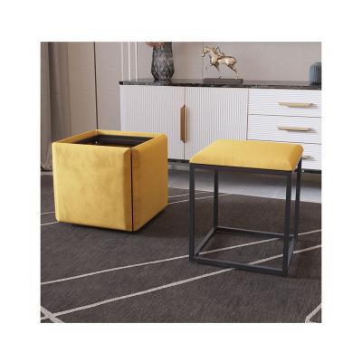 China Factory supply comfortable fabric modern bar stool do not take up space stool coffee table side set for sale