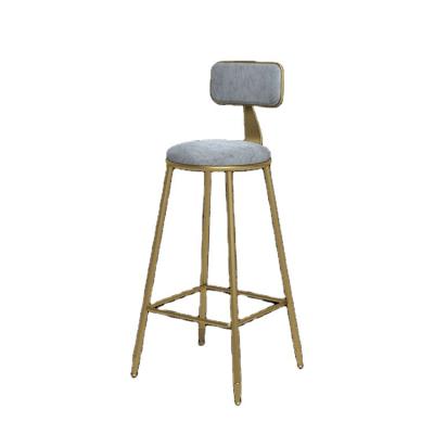 China Eco-friendly industrial restaurant bar stool nordic metal bar stool luxury white leather chairs high with back rest for sale