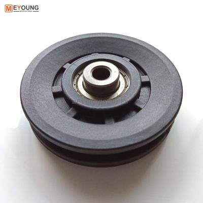 China Durable Rotary Universal Nylon Bearing Pulley For Gym Exercise Equipment Diameter: 90mm for sale