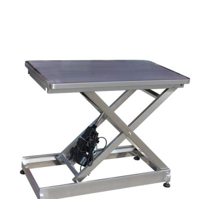 China Removable Cover Veterinary Equipment Pet Treatment Table For Animal Working With Electric Stainless Steel Flat Lifting for sale