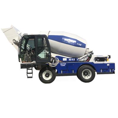 China Hotels Aimix Concrete Mixer Truck 4 CBM Self Loading Mixer Truck Roll for sale