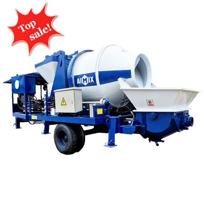 China Building Material Stores Small Concrete Mixing Pump 40 m3/h Mobile Concrete Mixer Pump Truck Small Mini for sale