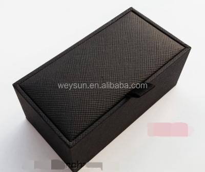 China Recyclable Eco-Friendly Black Grey Paper Cufflink Boxes for sale