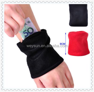 China Convenient New Wristband Pouch Running Wallet Fleece Zipper Key Coin Money Case Pocket Storage Handbag for Unisex Travel Outdoor Sports Gym for sale