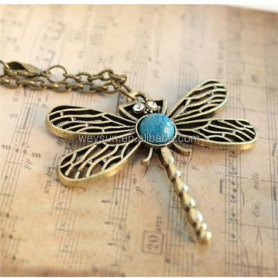 China Ice and Fire Vintage Sansa Dragonfly Rigid Dragonfly Pendant Necklace ALLOY Sweater Chain Necklace Song for sale