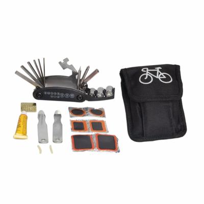 China Bicycle Tire Repair Tool Bag Bicycle Levers Tire Patch Folding Hex Wrench Tool Portable Tire Repair Tool Kit LY-161 for sale