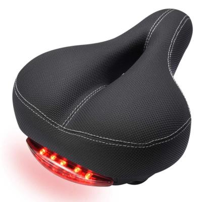 China All Seasons Comfortable Mountain Bike Saddle With Lightweight Hollow Pad With Tail Light Bicycle Accessories Bike Saddle for sale