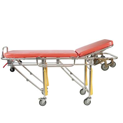 China Wholesale Medical Steel Ambulance Stretcher Trolley 190*55*92cm for sale