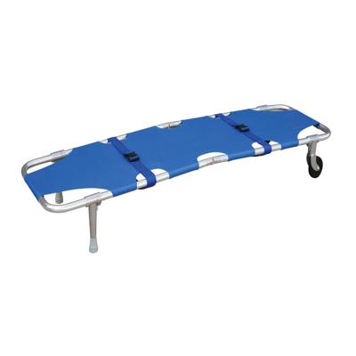 China Folding stretcher medical emergency aluminum alloy folding stretcher medical portable stretcher with handles for sale