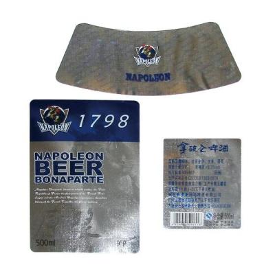 China Beautiful metallized paper for beer label,private label beer,beer label for sale