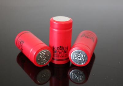 China Red pvc heat shrink cap seal for wine bottle, pvc shrink capsules for red wine bottle for sale