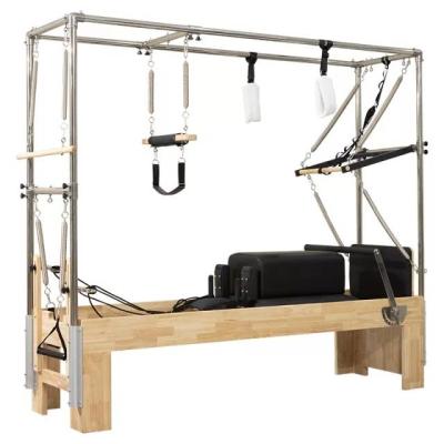 China Stainless Steel Pilates Equipment Home Yoga Pilates Cadillac Beds Wooden Trapeze for sale