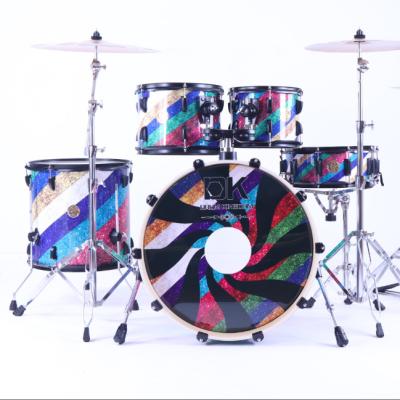 China DK New Musical Instrument Oil Drum Head Complete Percussion Kit Acoustic Drum Set for sale