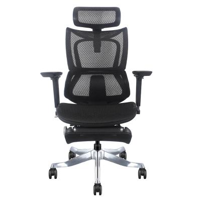 China Ergonomic Chair (Height) Adjustable Black Full Frame Mesh With Footrest Luxury Reclining Cadeiras Work Boos Executive Staff Mesh Conference Chair for sale