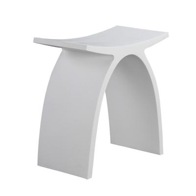 China ST-01 Bathroom Furniture Modern Matte White Clear Acrylic Care Chair Solid Outdoor Bath Stools for sale