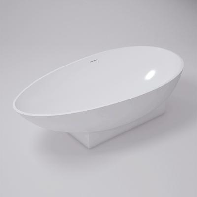 China Luxury Freestanding Bathtub Stone Bathroom Solid Resin ST-8606 Outdoor Marble Bathtub for sale