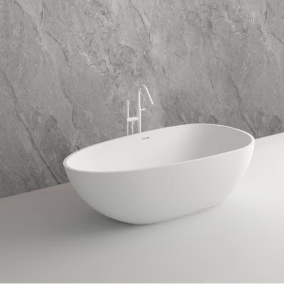 China Only 8608 Bellissimo Free Wholesale High Quality Freestanding Matt Marble Black White Egg Shaped Bathtub Stone Bathtub for sale