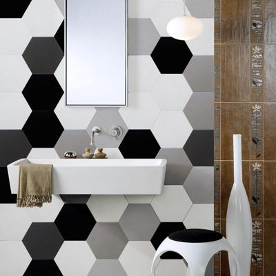 China Matte Bathroom Malaysia Decorative Ceramic Gray Marble Hexagon Tile Flooring for sale