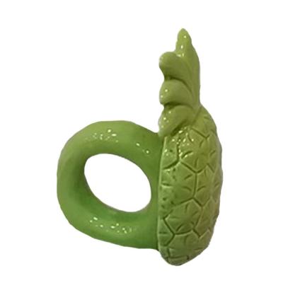 China Viable unique shape ceramic handmade napkin ring for sale