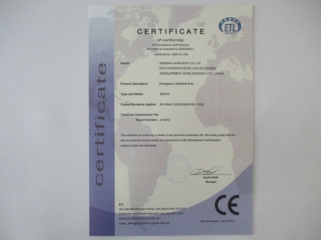 CE - Qingdao Jiahai Boat Co., Ltd.