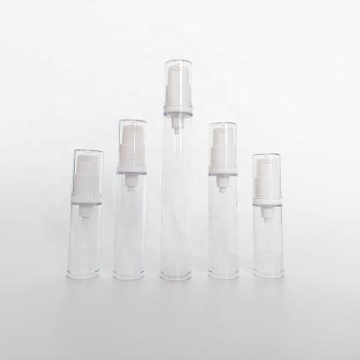 China Clear Cosmetic Airless Makeup Bottles 5ml 10ml 15ml Cream Pump Lotion Foundation Liquid Bottle for sale