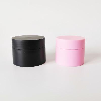 China Wholesale Empty Cosmetic Packaging Skin Care Cream Plastic Jars Pink Black White Stock Round 5g 10g 15g 20g 30g 50g Cream Jars With Lid for sale