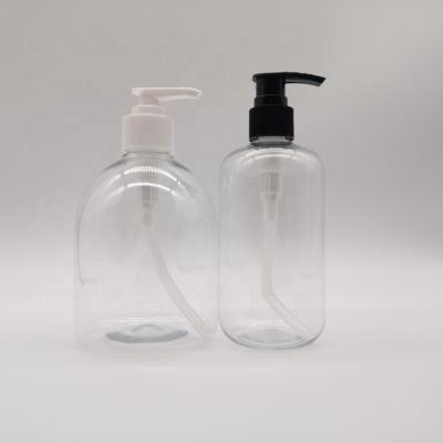 China Empty Clear BEAUTY PACKAGING Bottle PET Plastic Shampoo Bottle With Pump Dispenser for sale