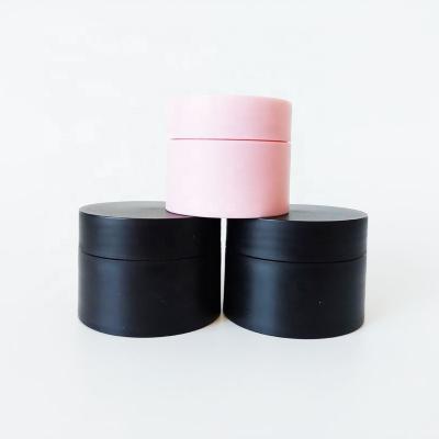 China Luxury Mini Plastic Black Cosmetic Packaging Skin Care Eye Cream Jar With Lid Empty Plastic Jar Skin Care Cream Jars for sale