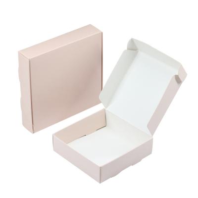 China Recycled Materials Eco Friendly Pink Folding Packaging , 350gsm White Foldable Card Paper Box For Soap for sale