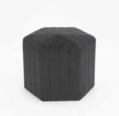 China Latest Design Unique Affordable Contemporary Luxury Hexagonal Living Room Sofa Stool Pouf And Ottoman Sofa Stool for sale