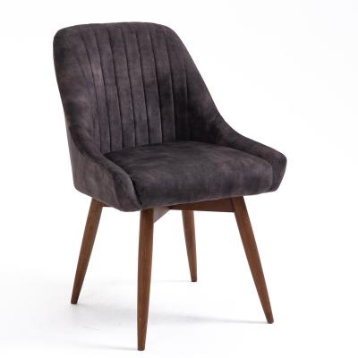 China Comfortable Modern Legs Cafe Restaurant Chair Leisure Chair Wood Living Room Furniture Fabric Dining Chair for sale