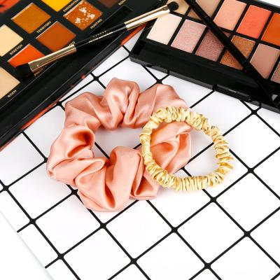 China Large xxl mulberry fashion scrunchies 100% luxury silk hair tie pure custom pink silk headband for sale