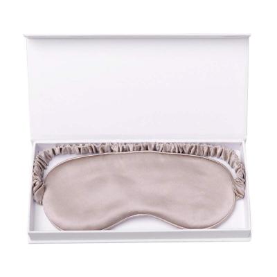 China Popular 100% Organic Silk Anti-eye Wrinkle Eye Cover 22mm Sleep Eye Mask 100% Silk Set For Office for sale