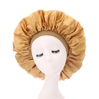 China Verified accept dropshiping yellow satin sleep head hoods hair sleep hood for sale