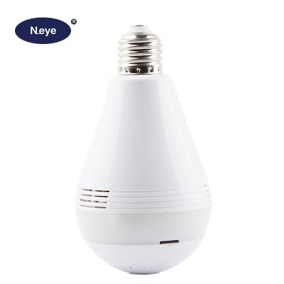 China 360 Degree Panoramic Light Bulb Smart Spy Wifi Bulb Cloud Hidden Camera / Waterproof for sale