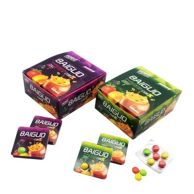 China Sugar Factories New Blister Pack 6pcs 1.8g Colorful Fruity Round Design Chewing Gum For Kids for sale