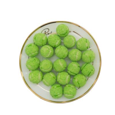 China Bulk wholesale cheap price fruity flavor tennis ball bubble gum candy the tennis ball for sale