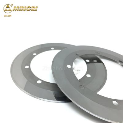 China Cardboard Carbide Disc Cutter , Tungsten Carbide Blade Slitter Knives for sale