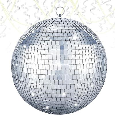 China Garden Xmas Party Glass Disco Balls Party Concert Club Silver Glass Wedding Decoration Decorations Christmas Disco Mirror dj magic ball for sale