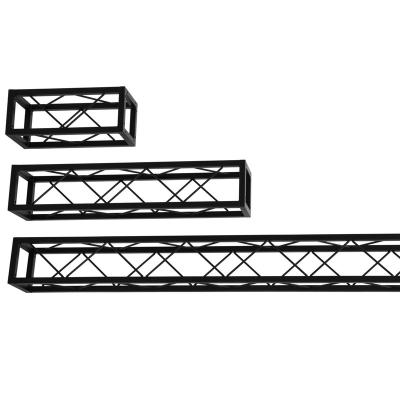 China Steel metal 20*20cm Black Box Truss Steel metal DJ Truss Mobile Screw Bolted Truss Exhibition Display for sale