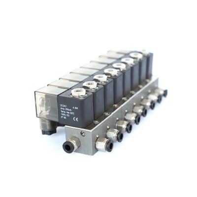 China 24V 220V General Valves 1/8 NPT BSP 3V1-06 8 In Group 3 Way Direct Acting Electric Solenoid Valve Mini Rows Various Valve for sale