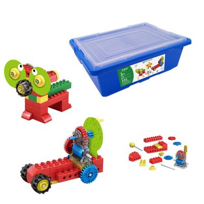 China Mechanical Building Toy 9656 Gear Technology Teaching Aid Kindergarten Toy Big Building Blocks Toys for sale