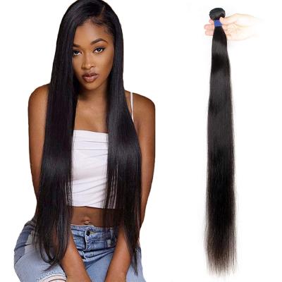 China Shiny Peruvian Weft Long Mink Brazilian Human Hair 100 Hair Bundles 32 34 36 38 40 Inch Raw Indian Straight Hair Extensions for sale