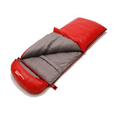 China Adventure Outdoor Field Travel Envelope Type Comfortable Cold Proof Warm Autumn And Winter 2000g Thickened Envelope Down Sleeping Bag for sale