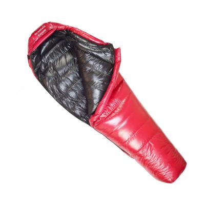 China Comfortable And High Quality 95% Mummy Goose Down Outdoor Camping Hiking Warm Spring And Autumn Travel Down Sleeping Bag Filling 800g for sale