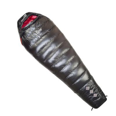 China 95% very comfortable and high quality mummy goose down outdoor camping hiking spring and autumn warm travel down sleeping bag 600g yarn for sale