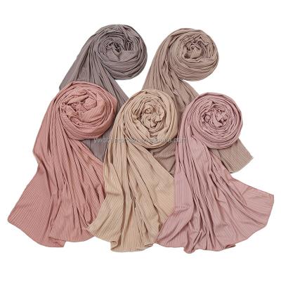 China Nickel New Fabric Hijab Malaysia Turban Premium Ribbed Custom Veil Tank Top Muslim Scarf For Women Headscarf for sale