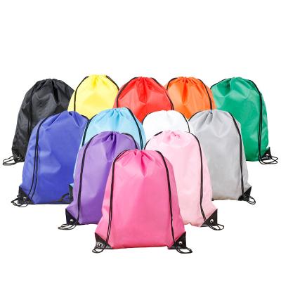 China Good Quality Recyclable Logo Printed Drawstring Factory Colored Polyester Bunch Bags Manufacturers Custom Polyester Nylon Beam for sale