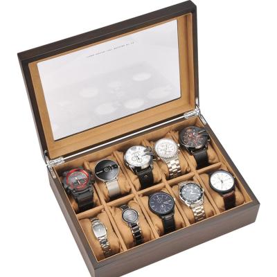 China Waterproof and durable custom made classic watches receive wooden retro jewelry box simple tabletop box commercial watch storage box for sale